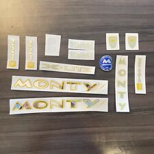 NOS Monty Trials Bike Bmx Frame Sticker Decal Kit 221 Cesar Canas Replica