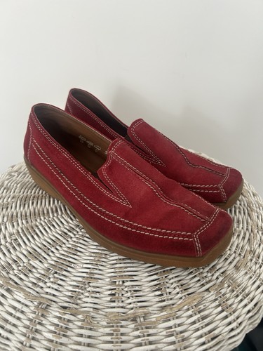 Rohde ladies red - suede, wedge