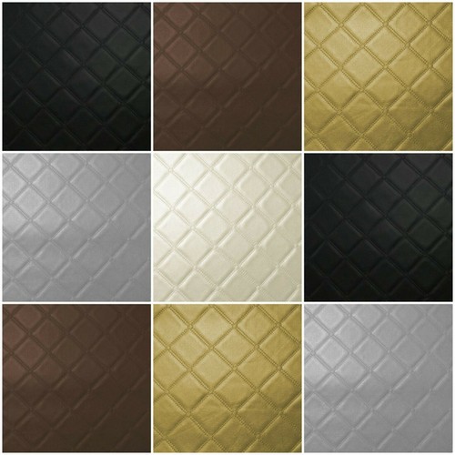 Faux leather trellis diamond - leather,