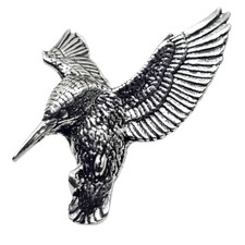 Kingfisher Pewter Pin Badge