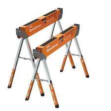 2 xBora XT SpeedHorse Adjustable Metal Folding Saw Horse Trestles Workspace 4550