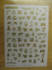 1 x Letraset CHRISTMAS IMAGES GOLD Transfer Sheet RDT Christmas 3 051083