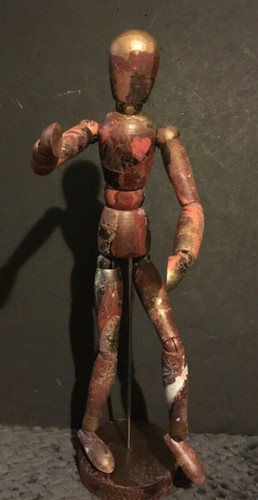 Antique wooden mannequin - wooden,