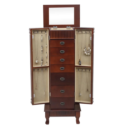 Wooden jewelry cabinet armoire - wooden,