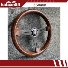 350MM Universal Classic ABS Wood Steering Wheel 14Inch Racing Wood Nardi Style