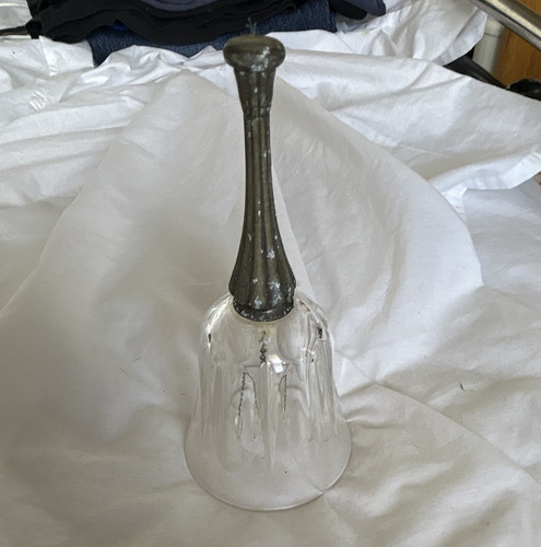 Clear glass hand - bell, with