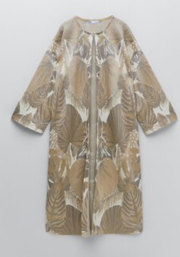 Zara knit kimono size gold - zara,