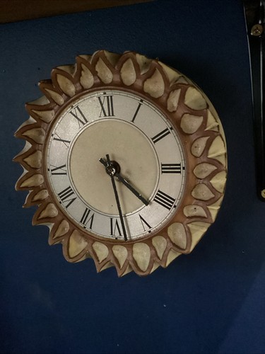 Retro sunburst clock shelf - retro,