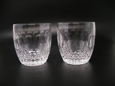 Vtg Set of 2 Waterford Colleen Double Old Fashion Barrel Whiskey Glasses