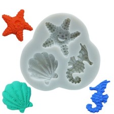 mould Seashell Cake Beach Icing Mold Silicone Sea Horse Shells Fondant Starfish