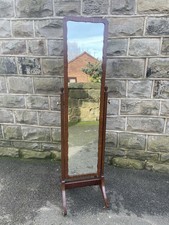 Antique mahogany cheval - antique,