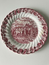 Myotts Staffordshireware 'Country Life' Pink & White Dinner Plate