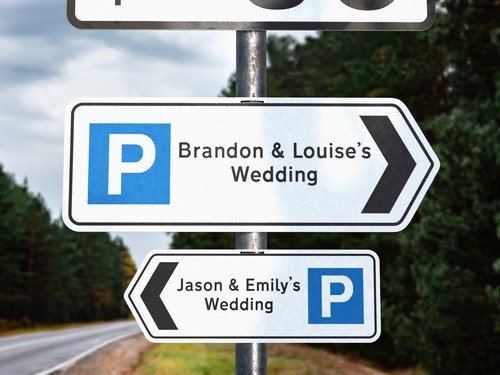 Personalised wedding parking - personalised,