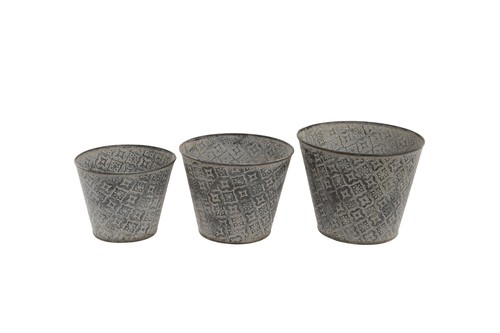 Set 1 galvanised zinc - or,