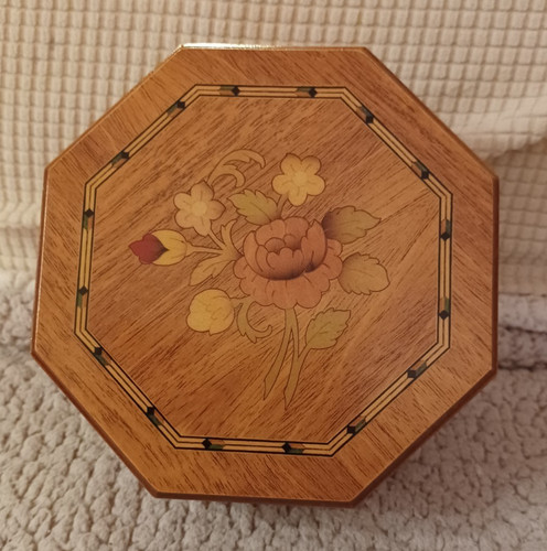 Vintage wooden octagonal - wooden,