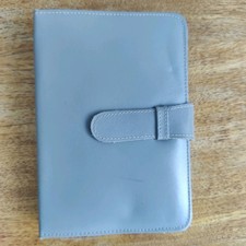 Vintage 1980s Unbranded Grey Leather Personal Organiser Filofax Addresses Refil
