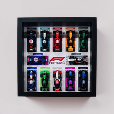 Display frame for Lego ® Formula One Minifigures F1 71049 Series Race Cars 27cm