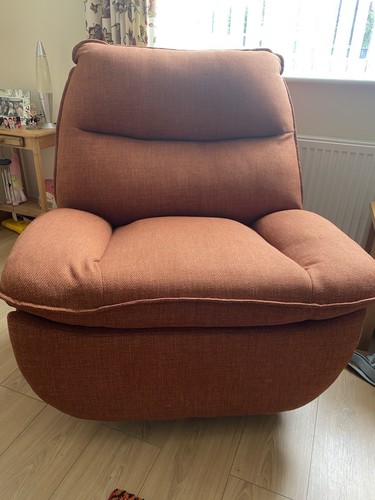 One single terracotta recliner - one,