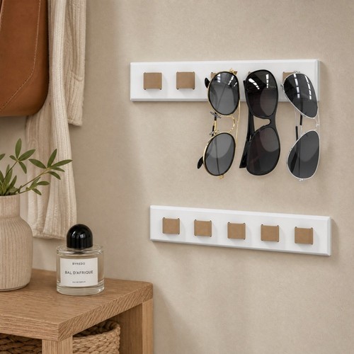 1pc wooden glasses holder wall - 1pc,