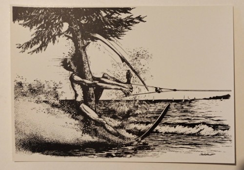 Postcard sport water skiing - sport,