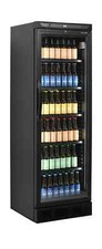 NEW BLACK GLASS DOOR COOLER DRINKS DISPLAY FRIDGE CEV425BK  & NEXT DAY DELIVERY