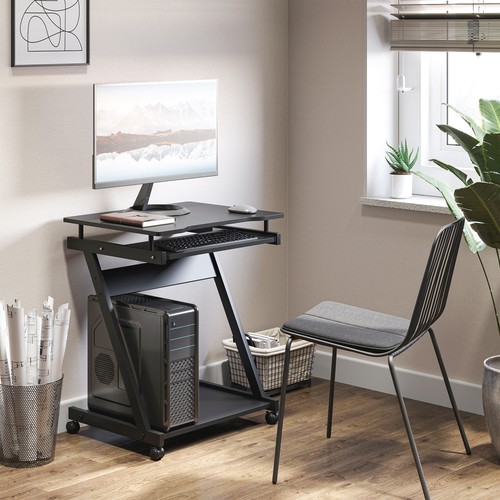 Movable computer desk with - computer, 4