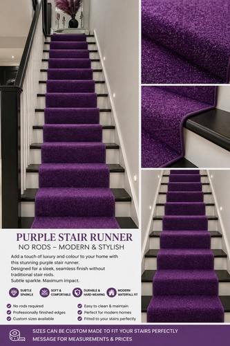 Purple glitter runner - purple,