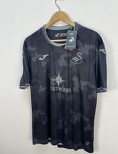 Swansea City 2024/25 Away Shirt Soccer Jersey Black Gray Camo Size Fit XL