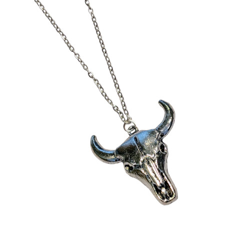 Bull head necklace cattle - necklace, ox