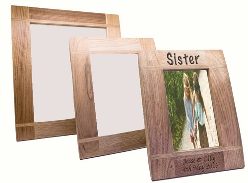 Personalised sister wooden - sister, oak
