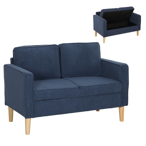 Homcom compact seater sofa - homcom, 2