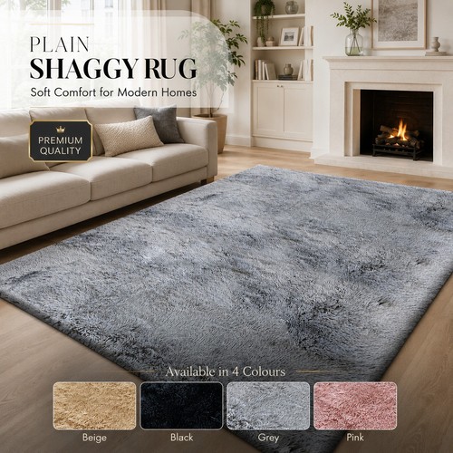 Fluffy shaggy rugs non slip - shaggy,