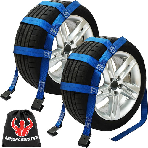Tow dolly basket - straps, with