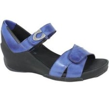 Wolky Epoch Ladies Leather  Wedge Walking Sandals BNIB Royal Blue