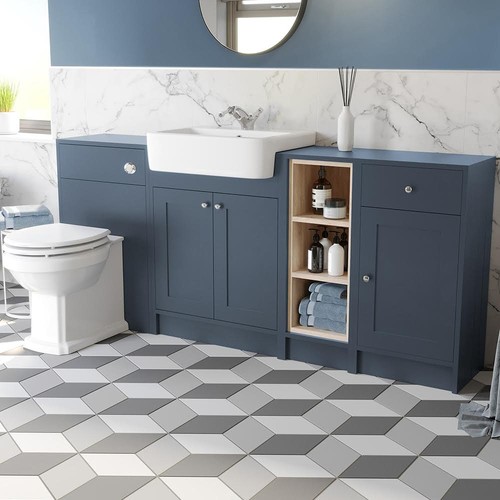 Blue toilet vanity unit with - blue,