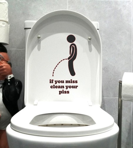 Funny bathroom wall stickers - funny,
