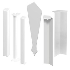 uPVC Plastic Fascia Trims PVC Board Straight Butt Corner Finial Nails Pins