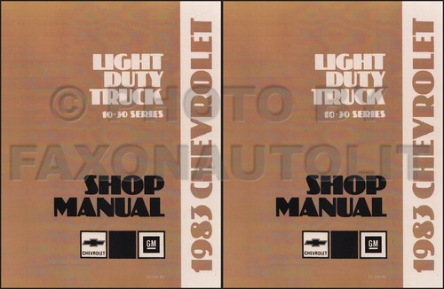 1983 chevy truck shop manual - truck,