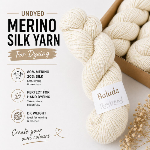Undyed merino silk - undyed, dk