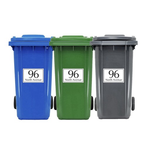 Wheelie bin stickers - bin,