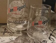 san miguel pint glass X 2 