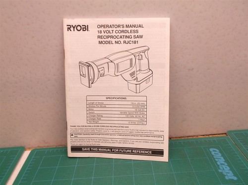 Instruction manual for ryobi - instruction,