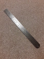 Chesterman No.378D Engineers 12in Steel Rule. Military Marking 1942.