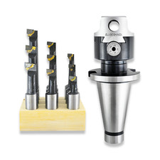 3″ Boring head with 50 international arbor + 12pc brazed boring tools 3/4" RDG