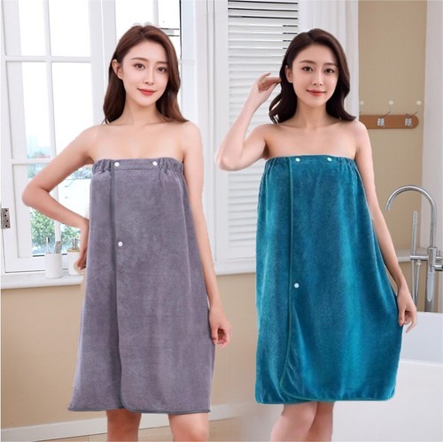 Adjustable bath towel apron - towel,