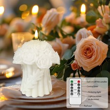 White LED Fameless Candle Wedding Decor Unscented Dinner Candle Christmas Gifts