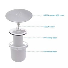 Shower Drain Trap Cover Shower Plughole Cover 115mm Plug Drain Replacement UK