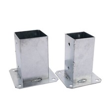Bolt Down Square Post Fence Foot Base Support Holder Grip