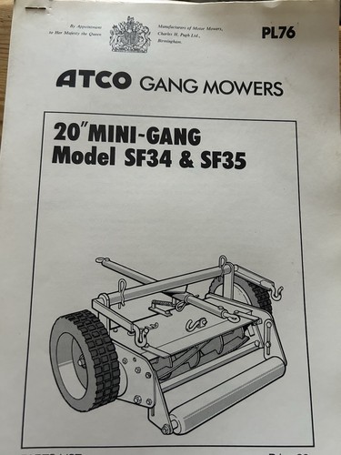 Pl76 atco gang mowers mini - pl76, 20