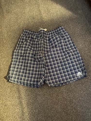 Adidas navy checkered - checkered, shorts